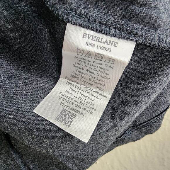 Everlane The Organic Cotton Slim Tee Heather Grey Men's Size Medium NWT Uniform - Picture 9 of 9